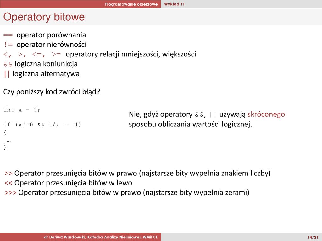 Programowanie Obiektowe Wyk Ad Ppt Pobierz